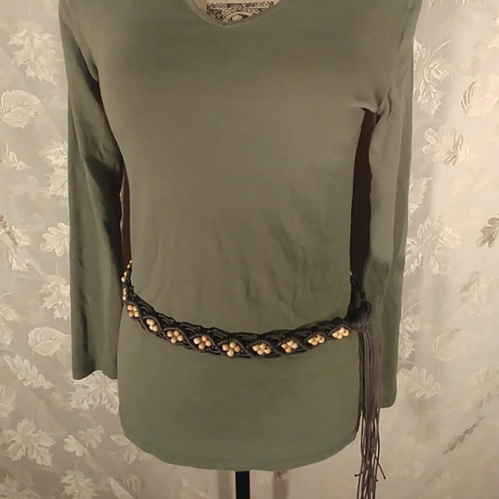 Tassled Beaded Fashion Belt